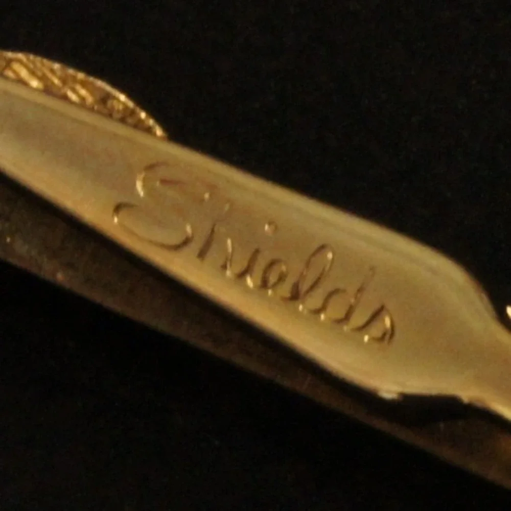 Vintage Shields Tie Clip Gold Tone Red Stone Bar Mens‎ Classic Formal